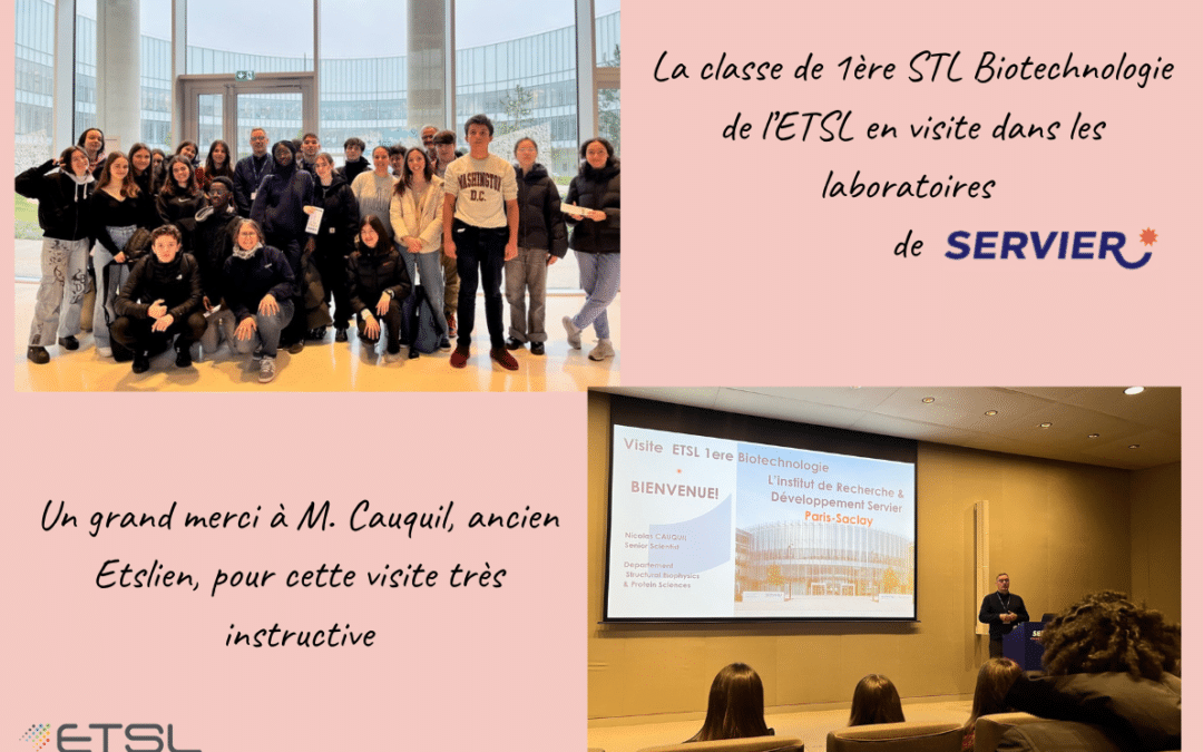 Visite de nos 1ères STL Biotechnologie dans les laboratoires de Servier