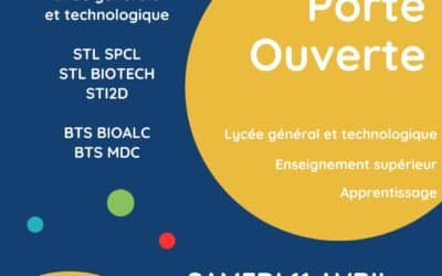 📢SAVE THE DATE : JPO SAMEDI 11 AVRIL DE 9H30 A 12H00