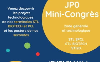 Mini-congrĂšs des Ă©lĂšves â Jeudi 21 mai Ă 17h00